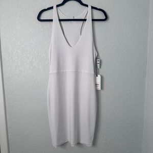 Leith Womens White Racerback‎ V-Neck Bodycon Midi Dress Medium NWT TL407838MI